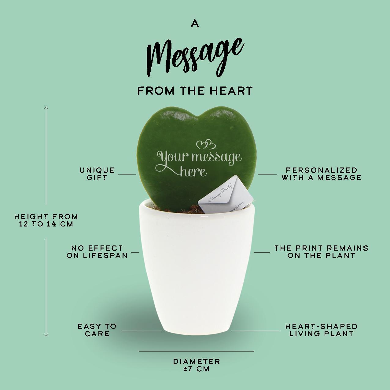 Message Printz® Hoya (Heartplant)| Je t'aime