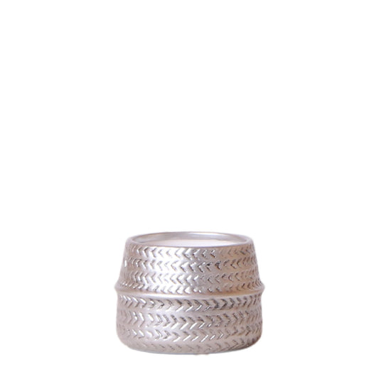 Plantlady Home | Groove bloempot - Gouden keramieken sierpot - Ø6cm